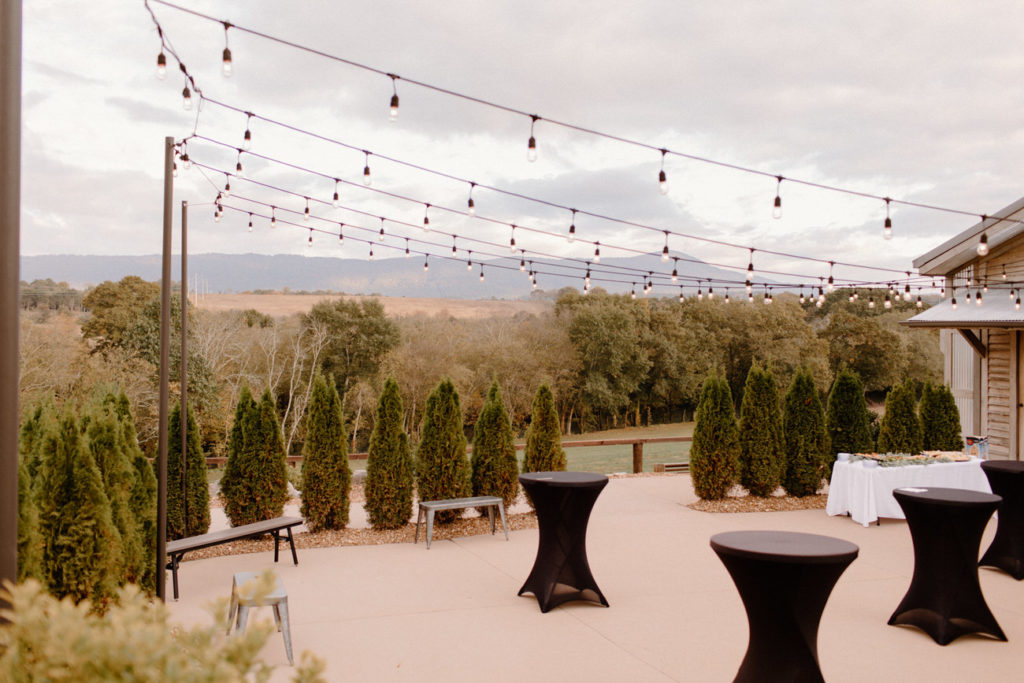Cocktail area at a wedding venue in Chattanooga, TN.