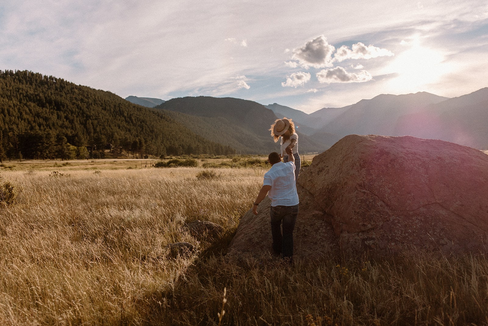 Rocky Mountain national park engagement photos