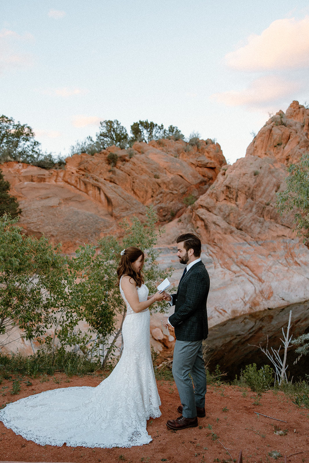 Sunrise Colorado elopement at Red Rock Canyon Open Space