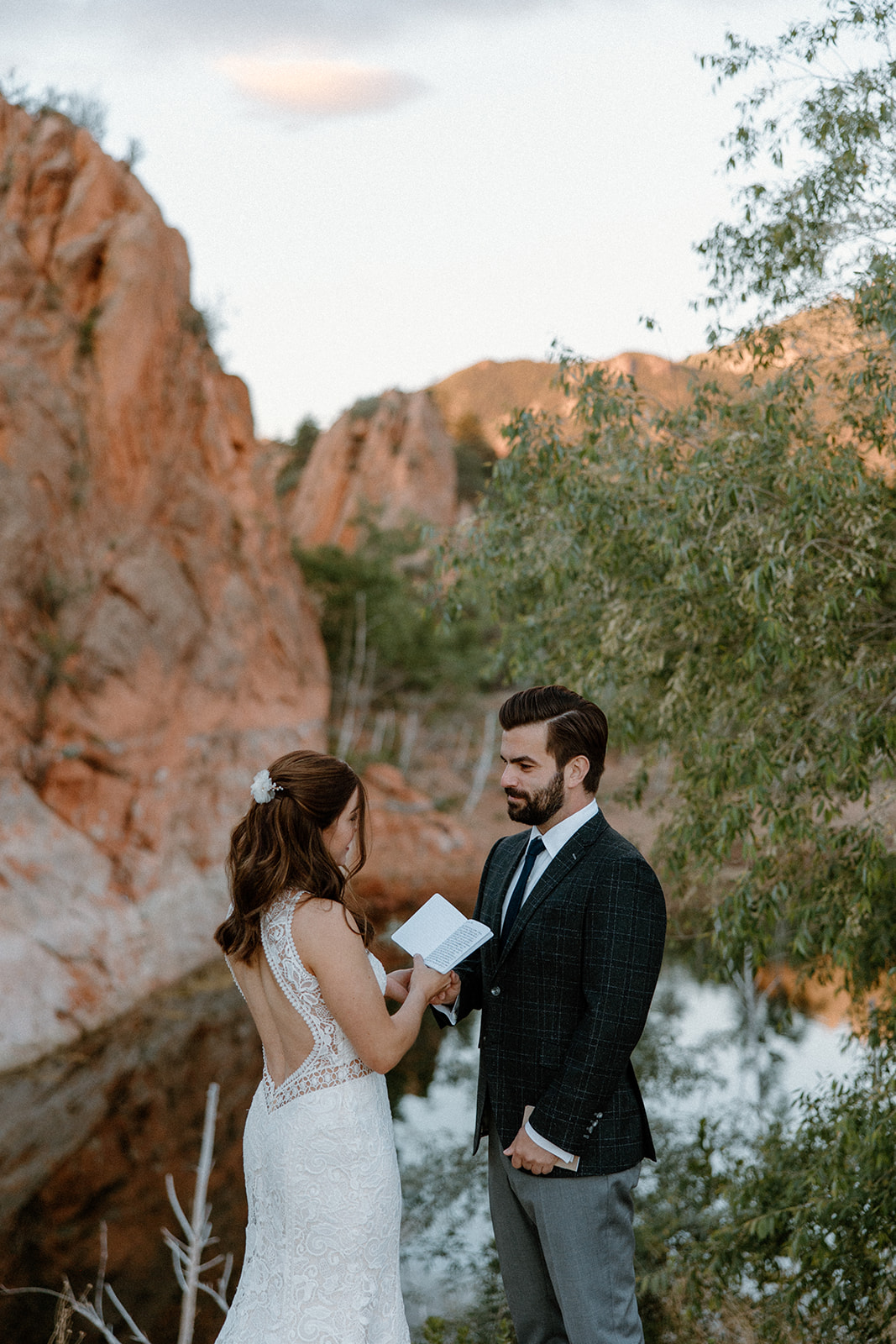 Sunrise Colorado elopement at Red Rock Canyon Open Space