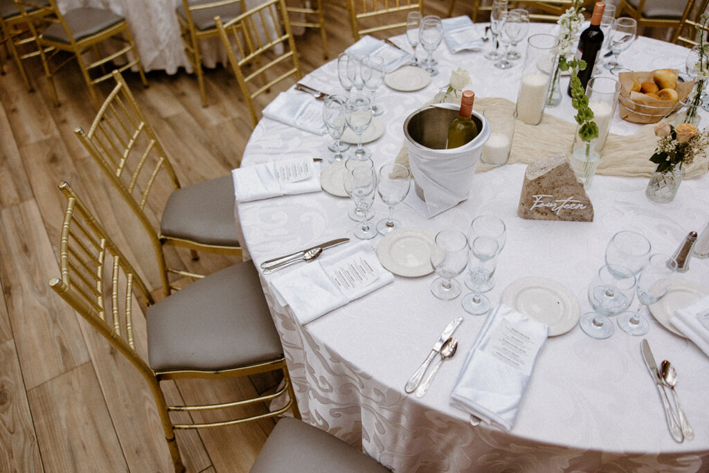long island wedding table details